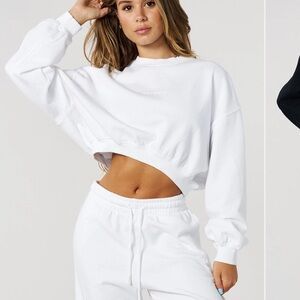 YoungLA Classic White crop sweater